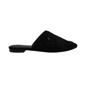 AD & Daughters Collyn Black Beaded Slip On Mule‎ Minimalist Quiet Luxury